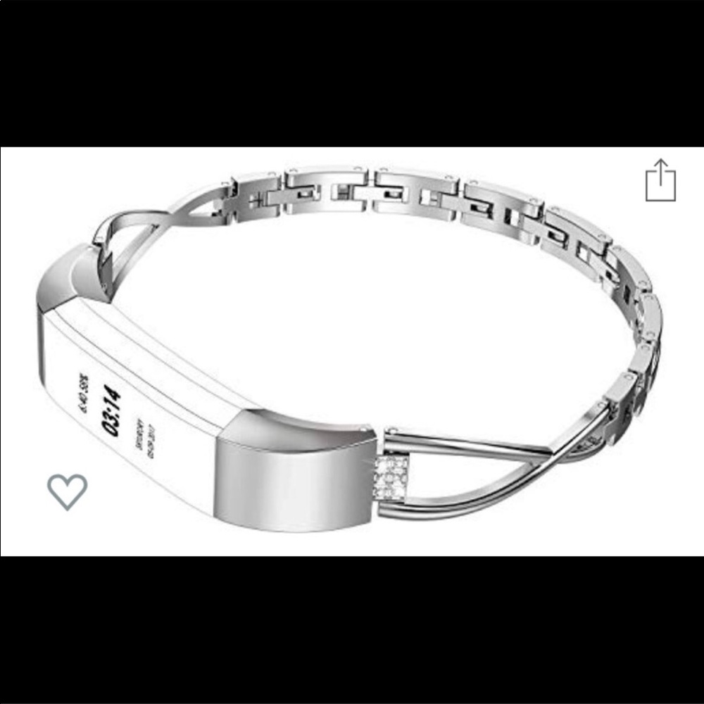 Silver Fitbit Alta watch band
